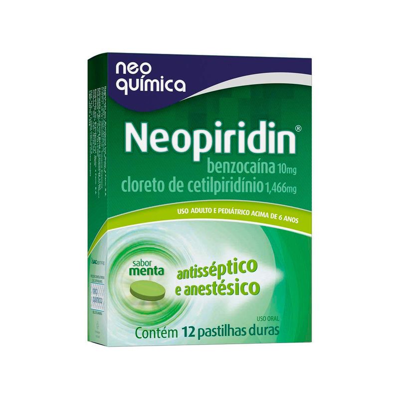 NEOPIRIDIN MENTA 12PASTILHAS
