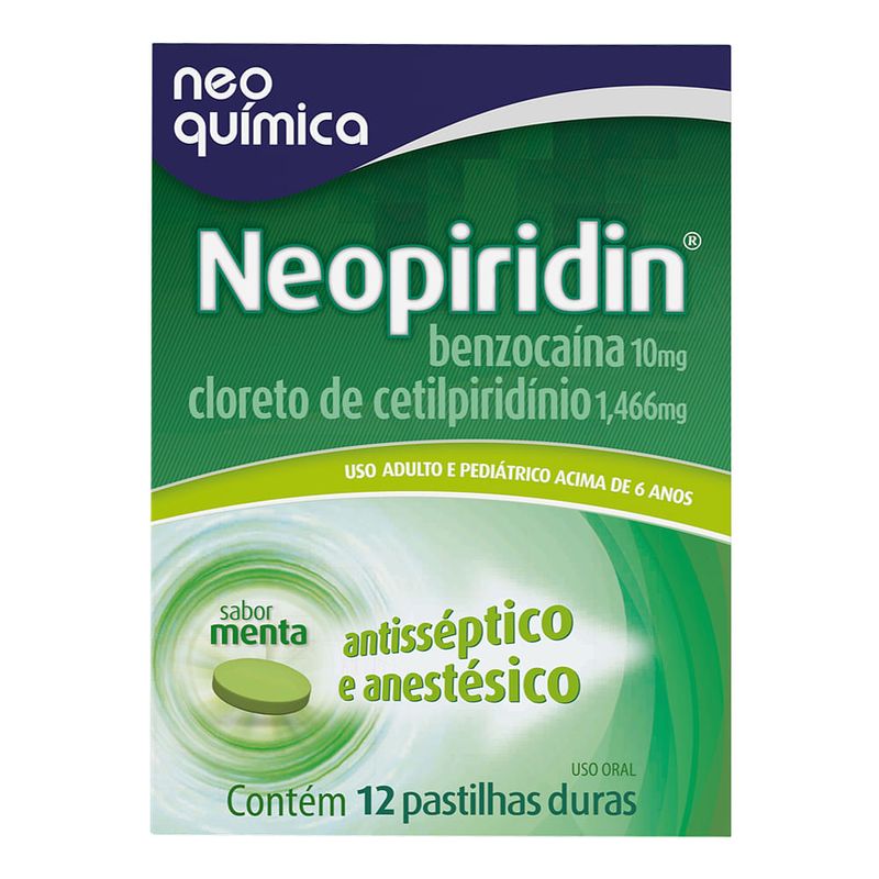 NEOPIRIDIN MENTA 12PASTILHAS