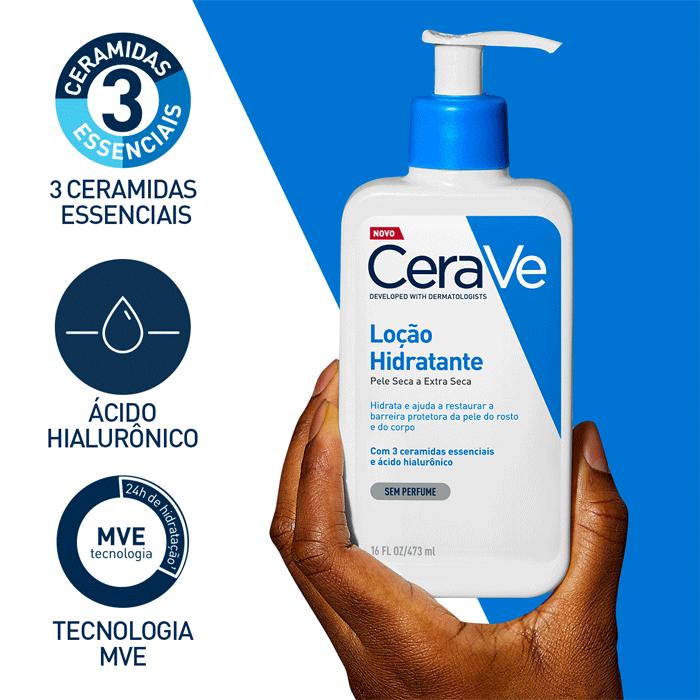 CERAVE LOÇAO HIDRATANTE PELE SECA/EXTRA SECA S/PERFUME 473ML