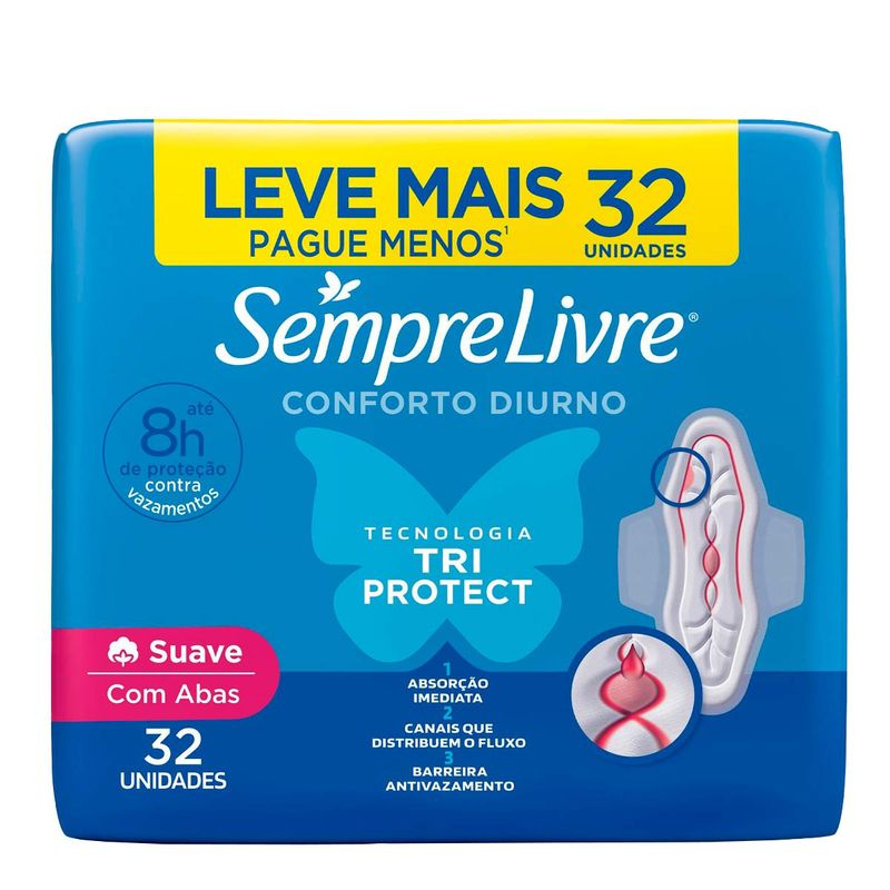 ABSORVENTE SEMPRE LIVRE ADAPT PLUS COBERTURA SUAVE COM -290