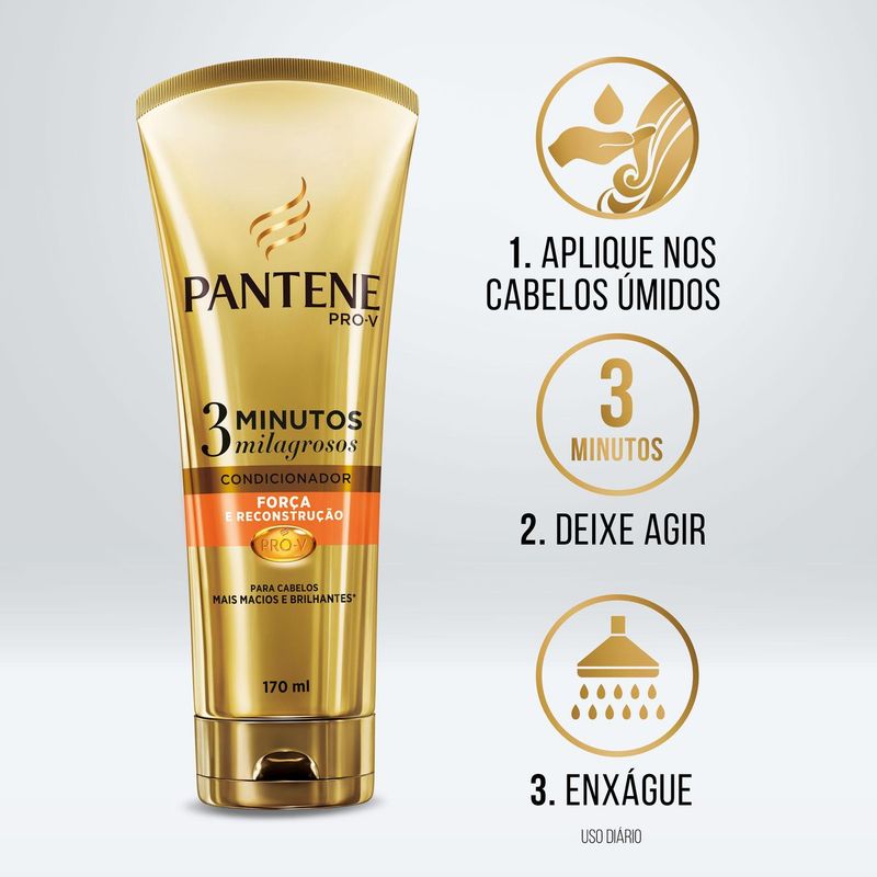 CONDICIONADOR PANTENE TRES MINUTOS MILAGROSOS FORÇA E RECONS
