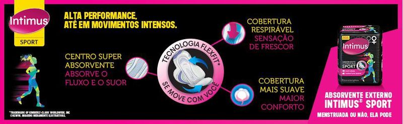 ABSORVENTE INTIMUS SPORT ULTRAFINO SUAVE 8UN