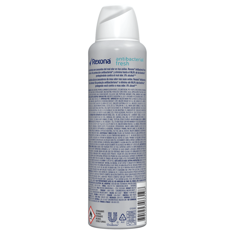 DESODORANTE REXONA AE ANTIBACTERIAL FRESH WOMEN 150ML