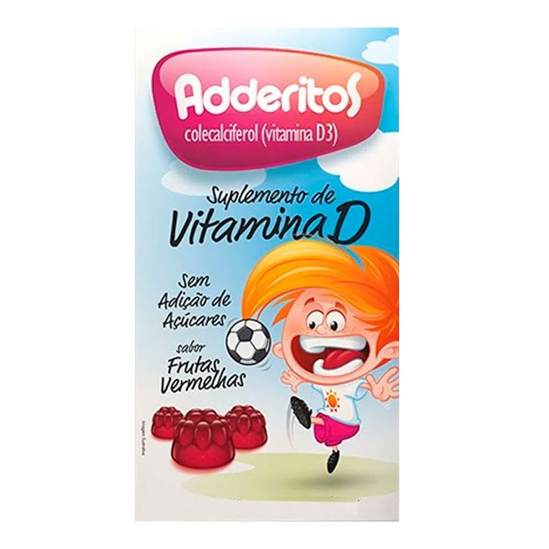 ADDERITOS 200UI/GOMA SABOR FRUTAS VERMELHAS 60GOMAS