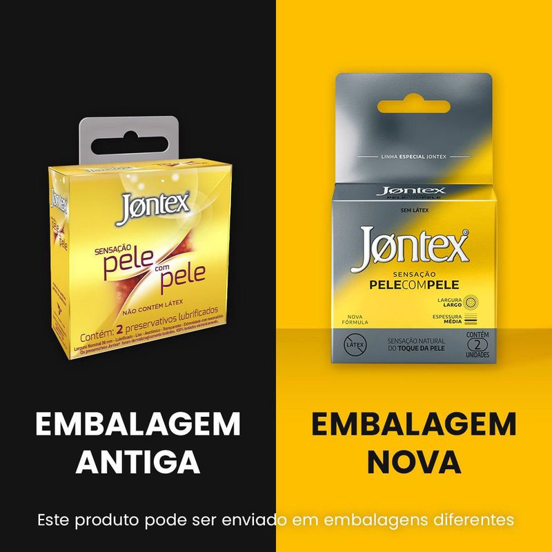 PRESERVATIVO JONTEX SENSAÇAO DE PELE COM PELE 2UN