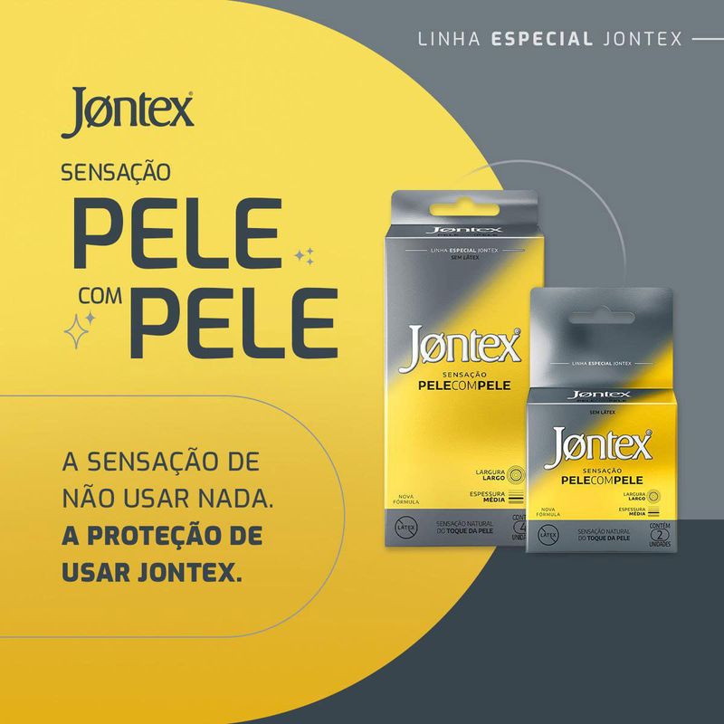 PRESERVATIVO JONTEX SENSAÇAO DE PELE COM PELE 2UN
