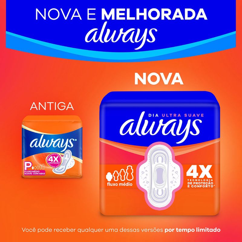 ABSORVENTE ALWAYS SUPER PROTEÇAO SUAVE COM ABAS 16UN