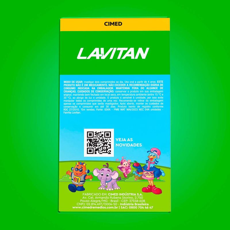 LAVITAN KIDS LIMA LIMAO MASTIGAVEIS 60CPR