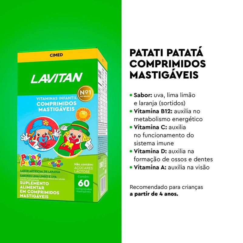 LAVITAN KIDS LIMA LIMAO MASTIGAVEIS 60CPR