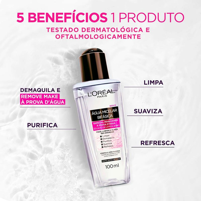 LOREAL AGUA MICELAR BIFASICA SOLUÇAO DE LIMPEZA FACIAL -117
