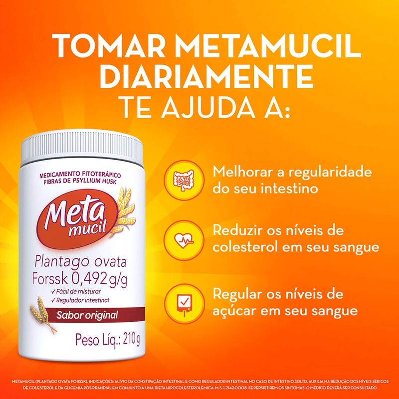 METAMUCIL SABOR ORIGINAL POTE 210G