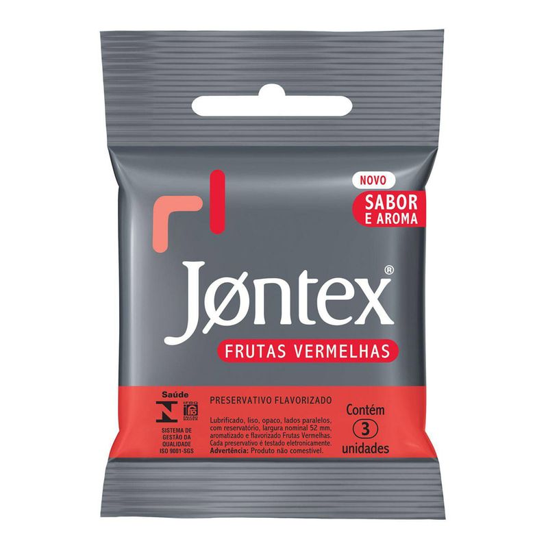 PRESERVATIVO JONTEX FRUTAS VERMELHAS 3UN