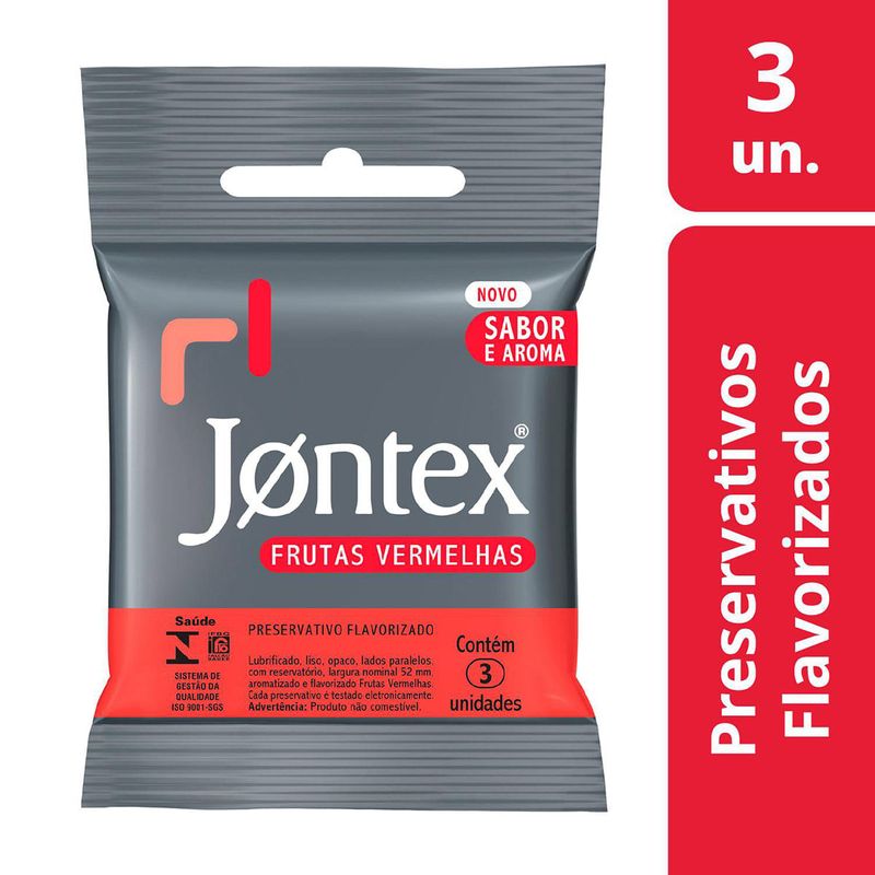 PRESERVATIVO JONTEX FRUTAS VERMELHAS 3UN