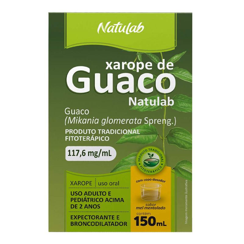 XAROPE DE GUACO 117,6MG/ML NATULAB SEM AÇUCAR 150ML