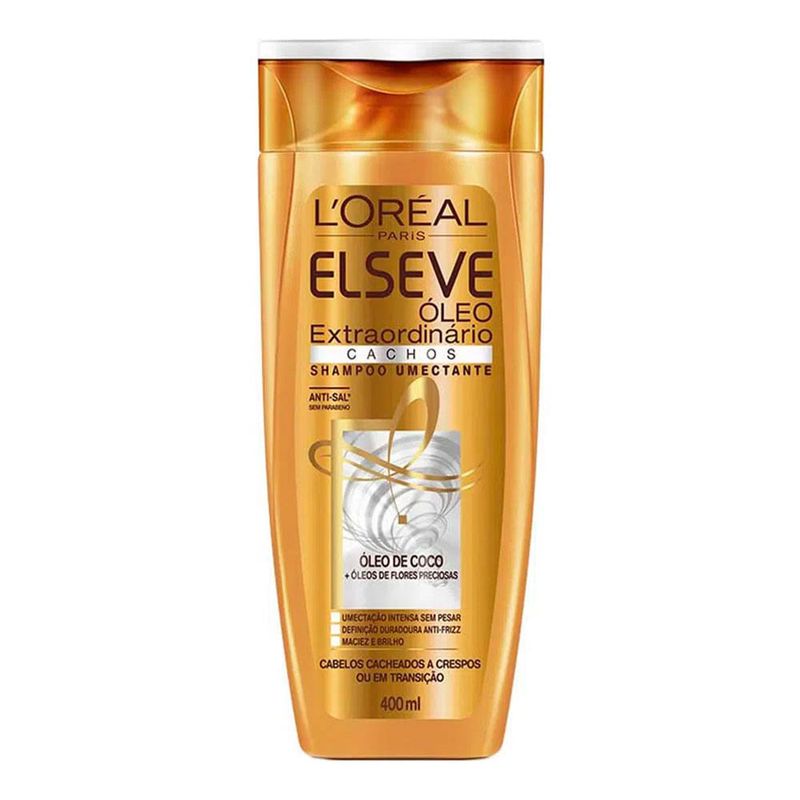 SHAMPOO ELSEVE OLEO EXTRAORDINARIO CABELOS CACHEADOS CR-250