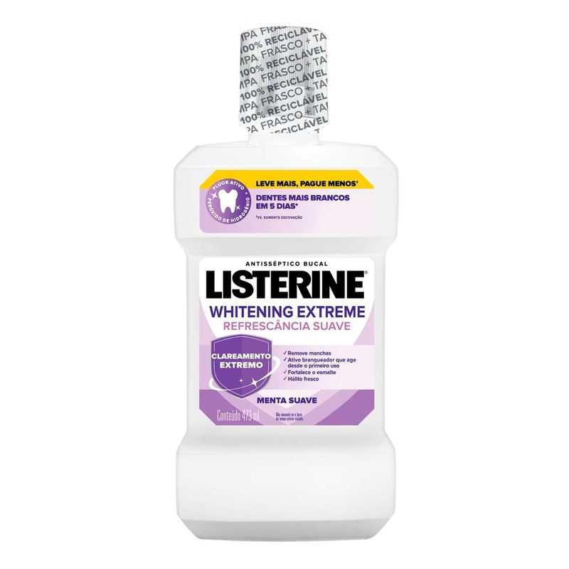 LISTERINE ENXAGUATORIO BUCAL WHITENING EXTREME 473ML