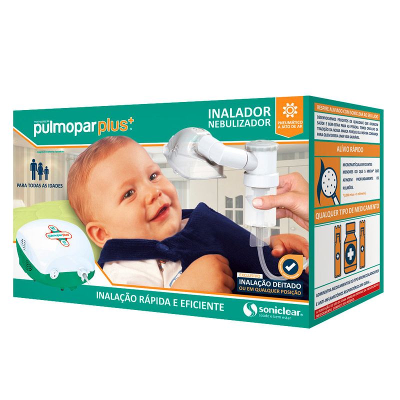 INALADOR NEBULIZADOR PNEUMATICO A JATO DE AR PULMOPAR PLUS