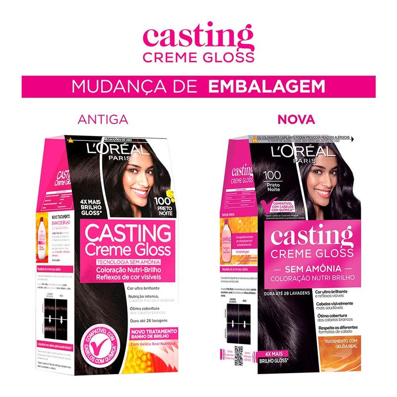 TINTURA CASTING CR GLOSS 100 PRETO NOITE