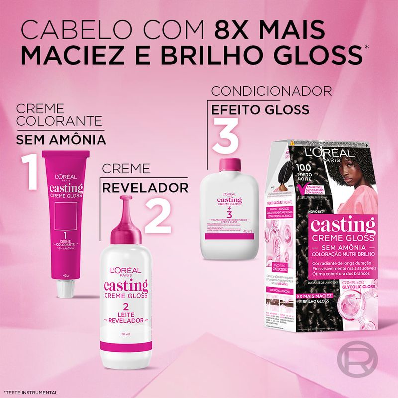 TINTURA CASTING CR GLOSS 100 PRETO NOITE