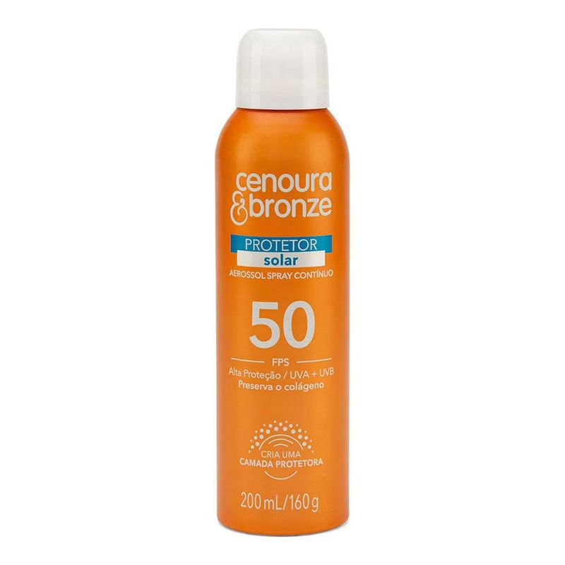 CENOURA E BRONZE PROTETOR SOLAR AEROSOL FPS50 200ML