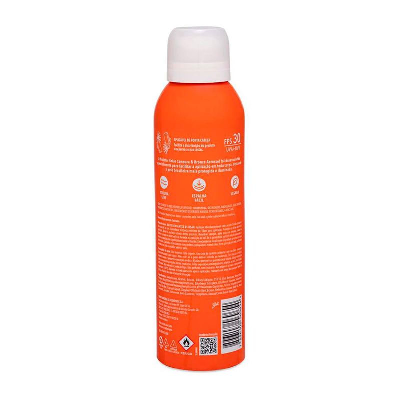 CENOURA E BRONZE PROTETOR SOLAR AEROSOL FPS30 200ML