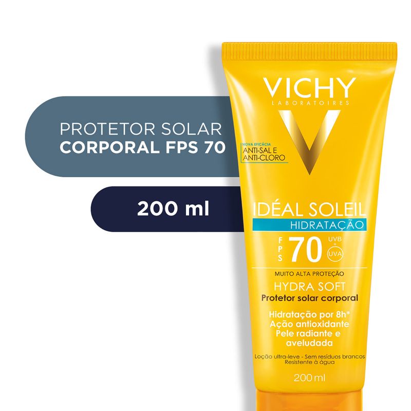 VICHY IDEAL SOLEIL PROTETOR SOLAR HYDRA SOFT FPS70 200ML