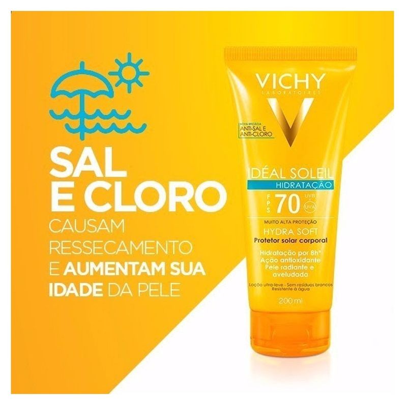 VICHY IDEAL SOLEIL PROTETOR SOLAR HYDRA SOFT FPS70 200ML