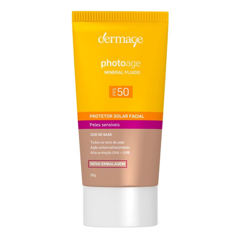 DERMAGE PHOTOAGE PROTETOR SOLAR MINERAL COLOR FLUIDO FPS50 5