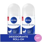 NIVEA DESODORANTE ROLL ON PROTECT CARE 50ML 2UN
