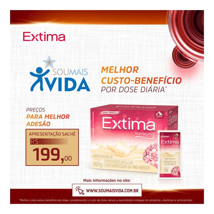EXTIMA SABOR BAUNILHA 30SACHES