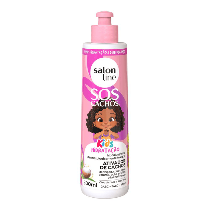ATIVADOR DE CACHOS SALON LINE S.O.S KIDS CAMOMILA E ALOE VER