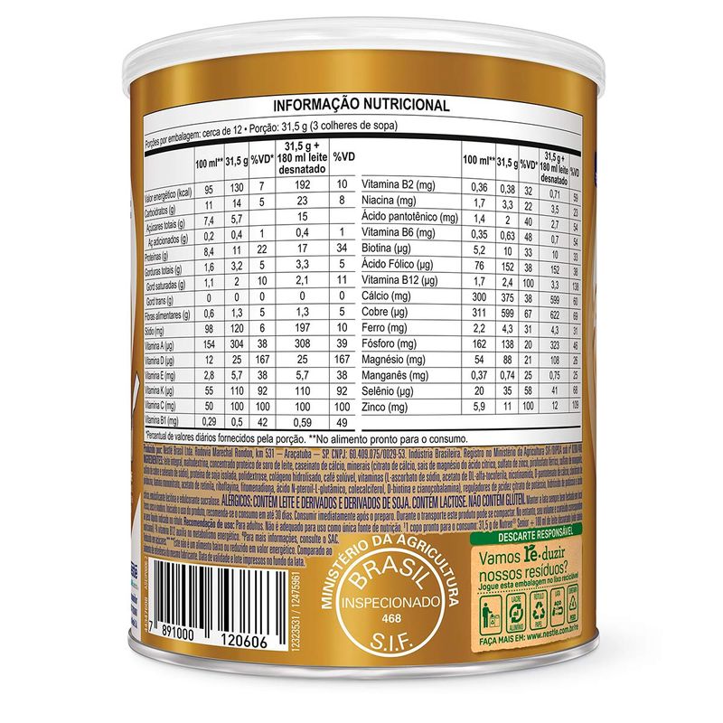 NUTREN SENIOR CAFE COM LEITE 370G