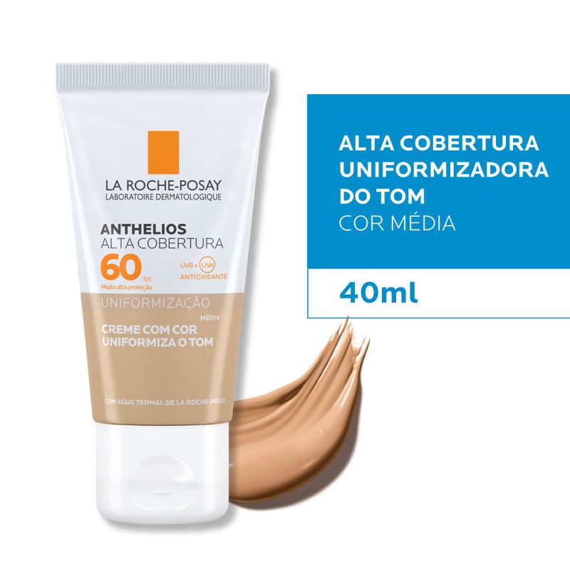 ANTHELIOS ALTA COBERTURA PROTETOR SOLAR CREME COM COR CLARA