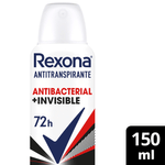 DESODORANTE REXONA AE ANTIBACTERIAL INVISIBLE WOMEN 150ML