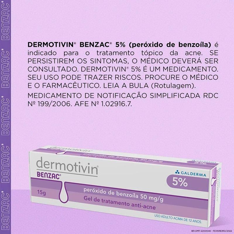 DERMOTIVIN BENZAC 5% 15G