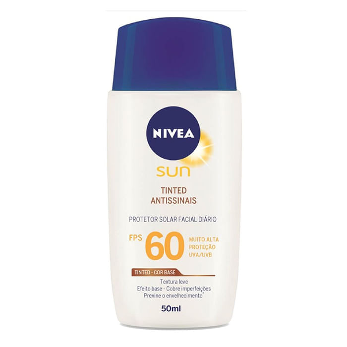 NIVEA SUN TINTED PROTETOR SOLAR ANTISSINAIS FPS60 50ML