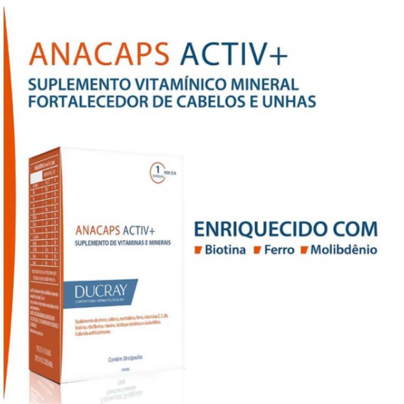 DUCRAY ANACAPS ACTIV ANTIQUEDA 30CAP