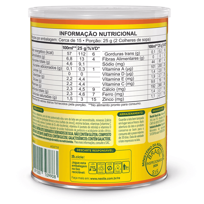 LEITE NINHO ZERO LACTOSE 380G