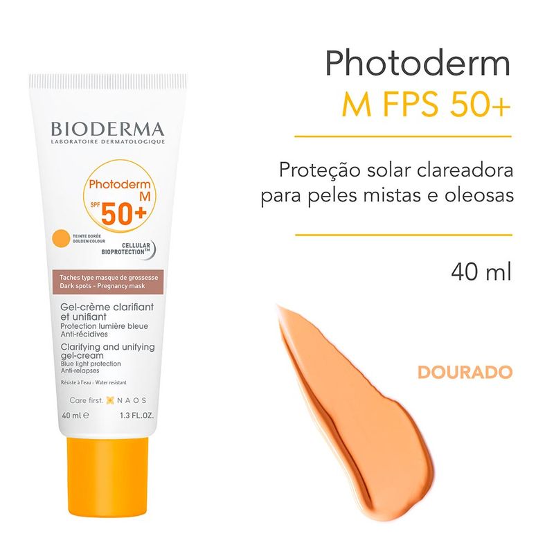 BIODERMA PHOTODERM M CREME TINTO DOURADO FPS50+ 40ML
