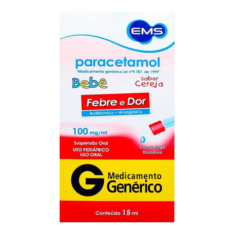 PARACETAMOL BEBE 100MG/ML GOTAS EMS 15ML GEN