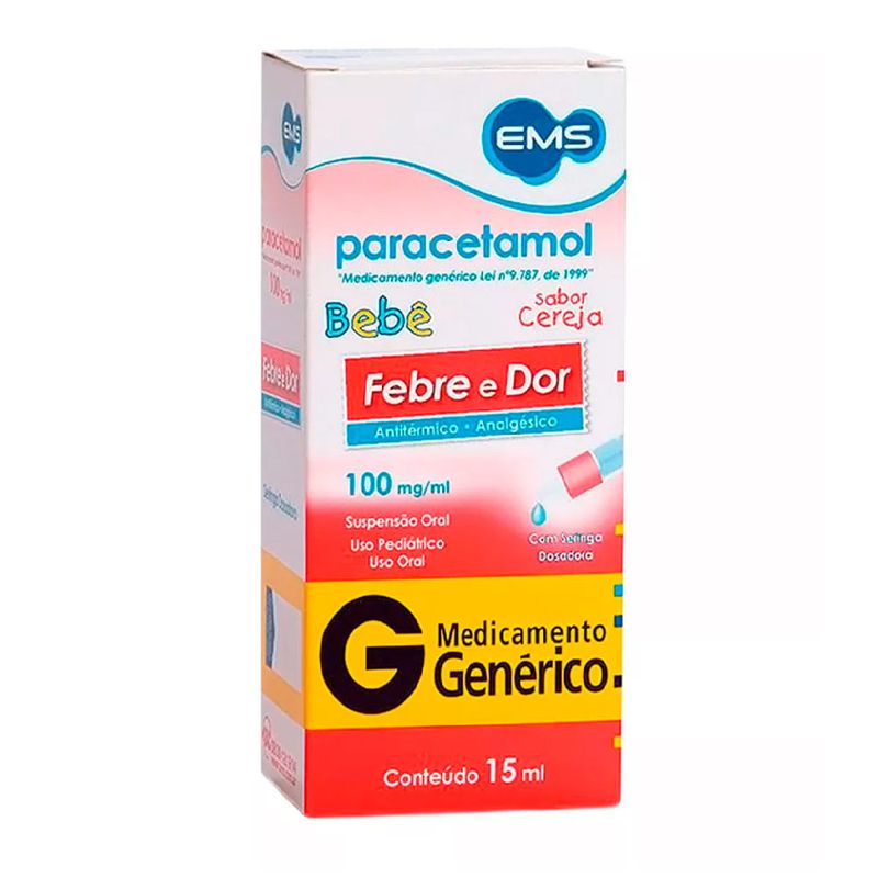 PARACETAMOL BEBE 100MG/ML GOTAS EMS 15ML GEN