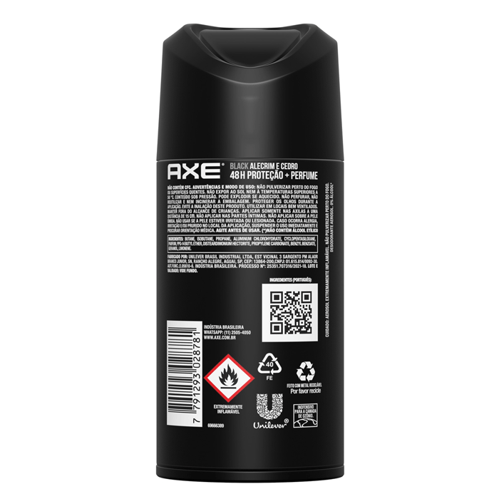 ANTITRANSPIRANTE AXE AE BODY SPRAY BLACK 150ML