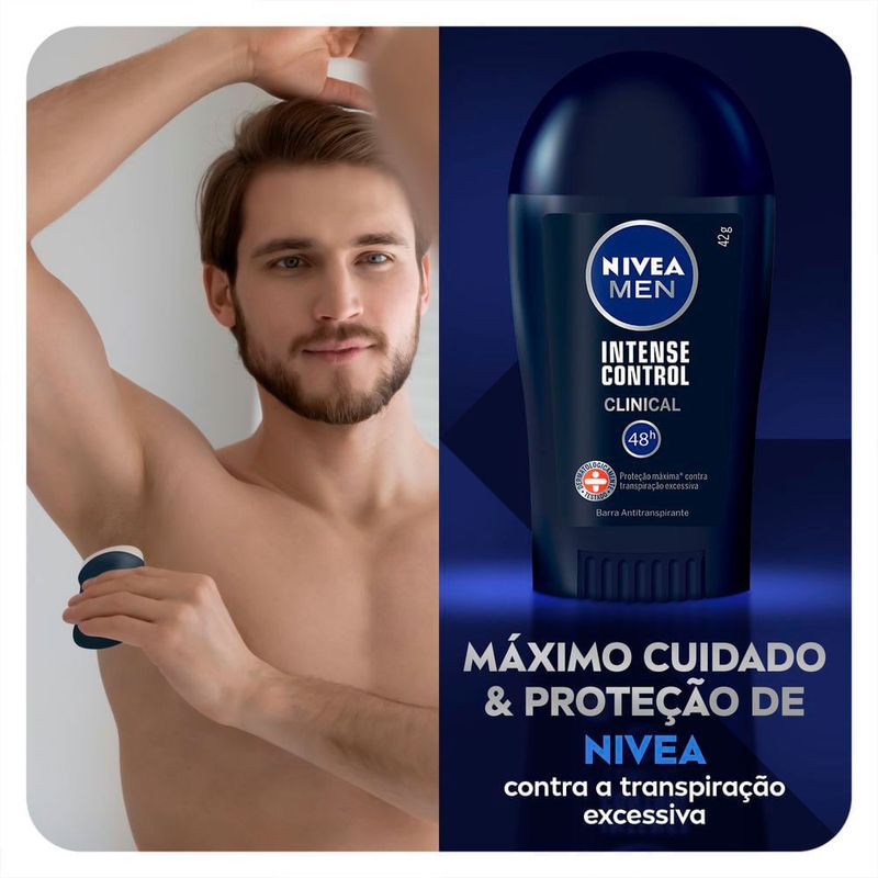 DESODORANTE NIVEA STICK CLINICAL INTENSE CONTROL MEN 42G