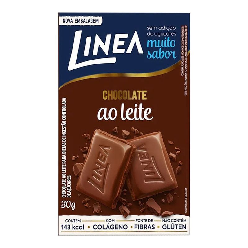 LINEA CHOCOLATE AO LEITE COM COLAGENO ZERO AÇUCAR 30G
