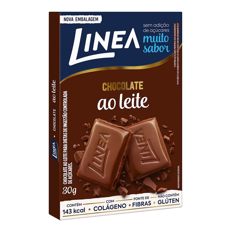 LINEA CHOCOLATE AO LEITE COM COLAGENO ZERO AÇUCAR 30G