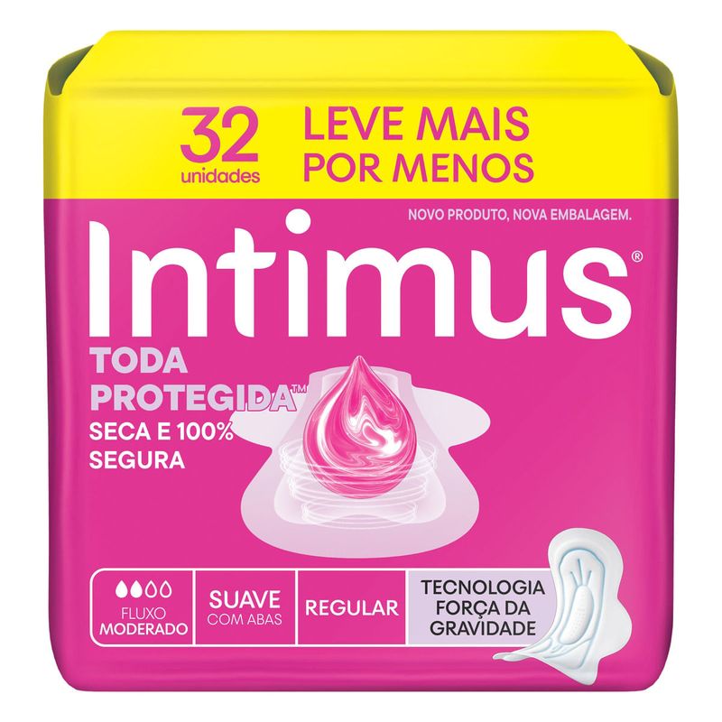 ABSORVENTE INTIMUS GEL TRILPA PROTEÇAO EXTRA SUAVE C/ABAS 32