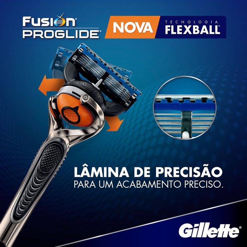 APARELHO GILLETTE FUSION PROGLIDE FLEXBALL