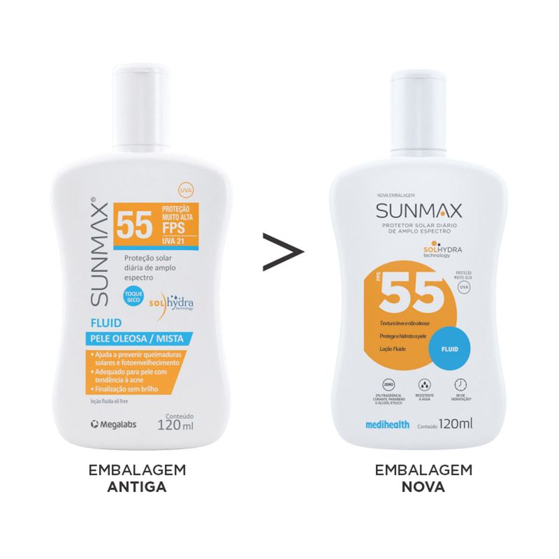 SUNMAX FLUID PROTETOR SOLAR PELE OLEOSA/MISTA LOÇAO FLU-38