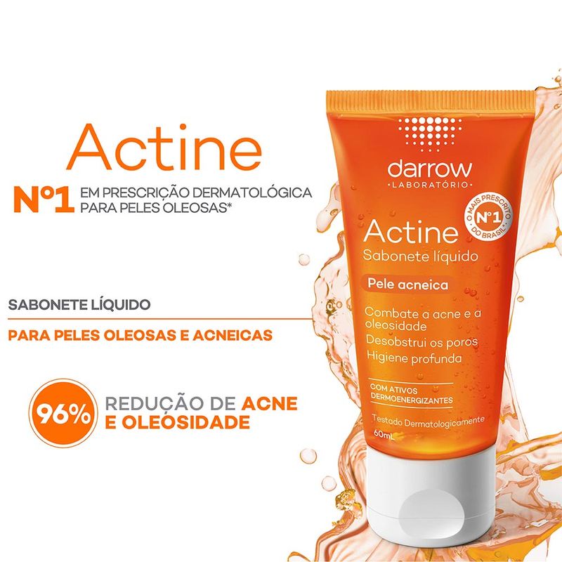 ACTINE SABONETE LIQUIDO PELE ACNEICA 60ML