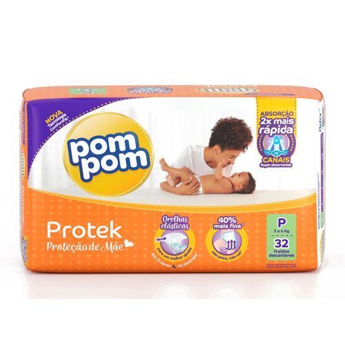FRALDA POM POM PROTEKBABY P 32UN